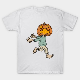 Pumpkin-headed zombie design T-Shirt